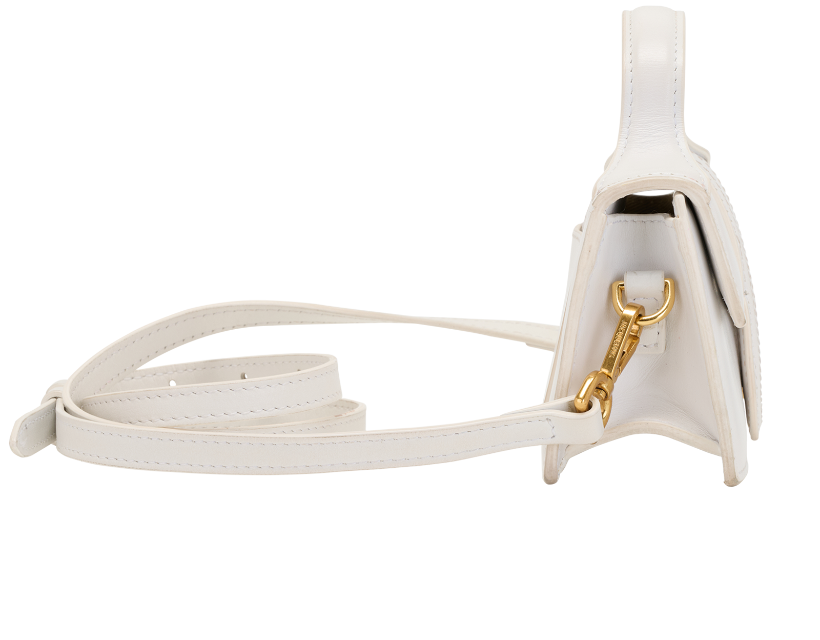 The Bambino, &pound;175, Handbags, White, Leather, Side view